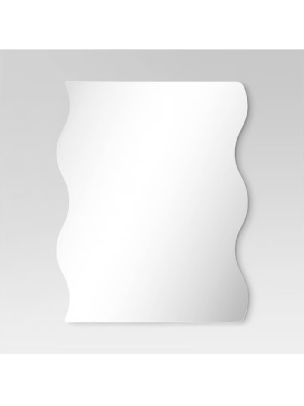 Room Essentials Frameless Wavy Wall Mirror 16 X 20 Inch Adhesive Hanging Strips